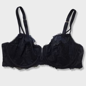 Auden Black Lace Unlined Balconette Bra 38C